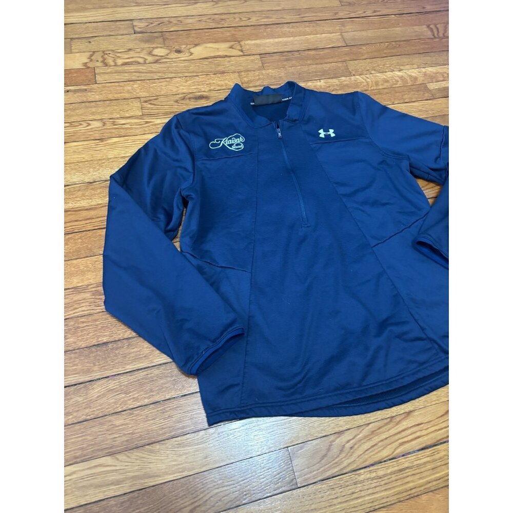 Under Armour Womens Kiawah Island 1/4 Zip Pullover Sweatshirt Sz XL Navy Blue - Picture 3 of 7
